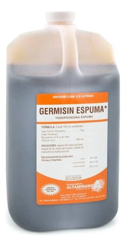 Jabón Desinfectante Germisin Espuma 3.5lt