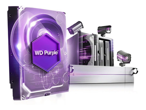 Imagen 1 de 6 de Disco Rigido Western Digital 1tb Purple Sata 64mb
