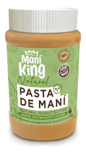 Pasta De Mani King Natural 485g Sin T.a.c.c 100% Mani