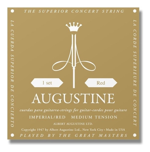 Augustine Imperial Red Cuerdas Nylon Para Guitarra Clásica