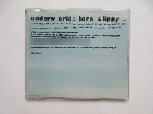 Underworld - Born Slippy - Cd Maxi-single Importado 1996