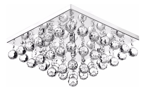 Lustre De Cristal Legitimo Classic Square 40x40 Maravilhoso!