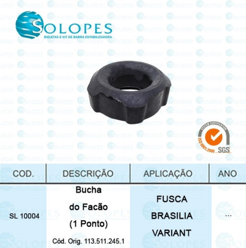 Bucha Facao 1 Ponto Fusca Brasilia Variant Solopes Sl10004