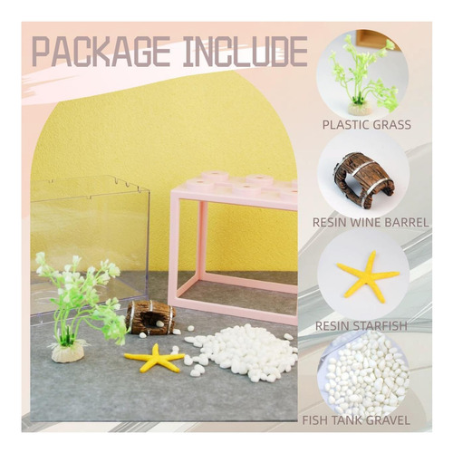 Mini Tanque Kit Para Pez Betta: Hogar Compacto Y Práctico