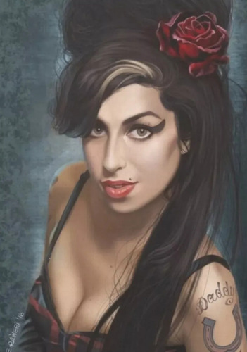 Kit De Pintura Por Diamantes 5d Amy Winehouse 40x30 Cm