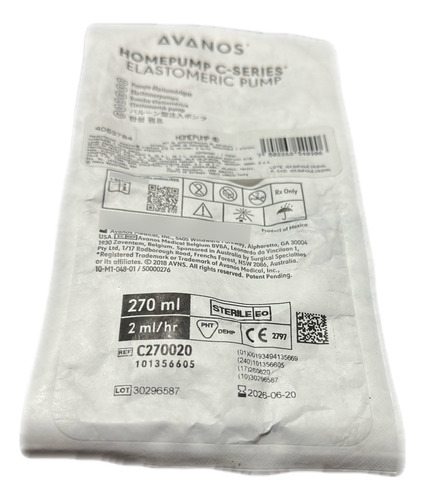 Homepump 270 Ml Bomba De Infusión 2 Ml/h
