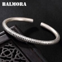 Balmora-brazaletes De Sutra Budista Para Mujer, De Plata Pur