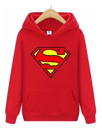 Sudadera Estilo Superman, Unisex Con Capucha Y Cangurera