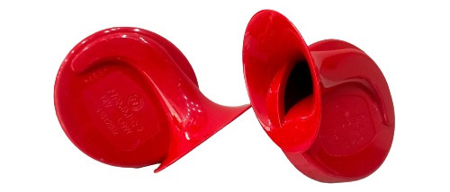 Juego De Claxon Hammer Tipo Caracol Rojo 12v