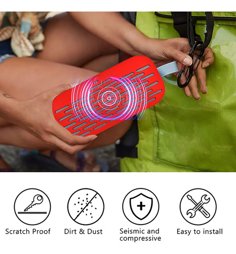Huayuwa Funda De Silicona (roja) Compatible Con Altavoz Port