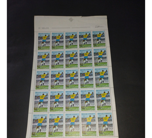 Folha Completa Selo 1000 Gols Pelé Filatelia (Usado)