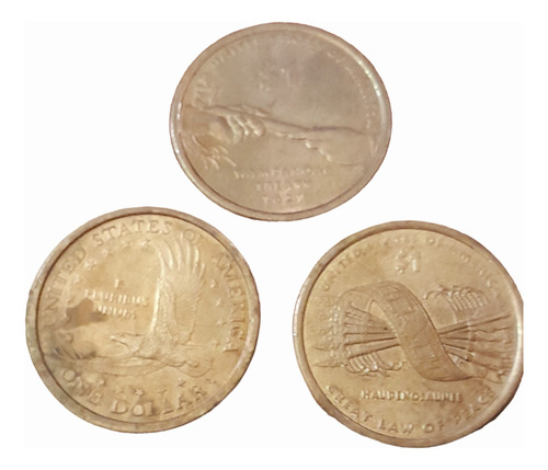 Lote 3 Moneda 1 Dólar 2000 2011 Sacajawea Dorado