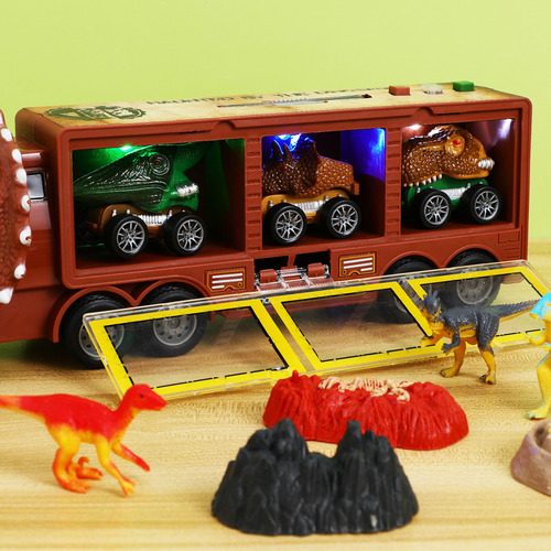 Camión De Juguete Dinosaurio Con Luces Para Niños