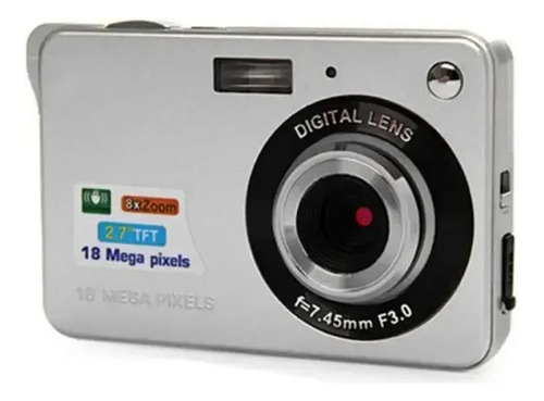 Cámara Digital Hd De 18 Megapíxeles Con Pantalla Lcd De 2,7