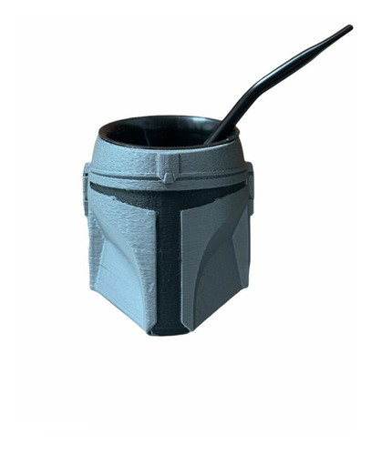 Mate Con Bombilla Mandalorian Star Wars Impresión 3d