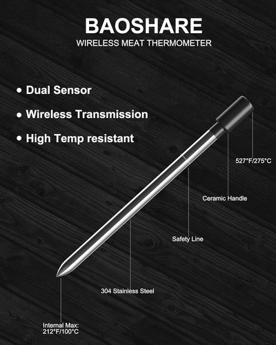 Termómetro Inalámbrico Para Carne, Bluetooth