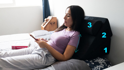Juego 4 Cojines/almohada Respaldos Ajustables Para Enfermo