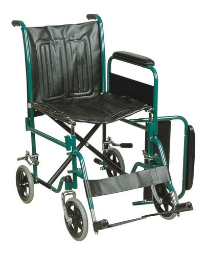 Silla De Ruedas C/freno P/transporte Silfab S3014/46cm Ancho Color Verde oscuro