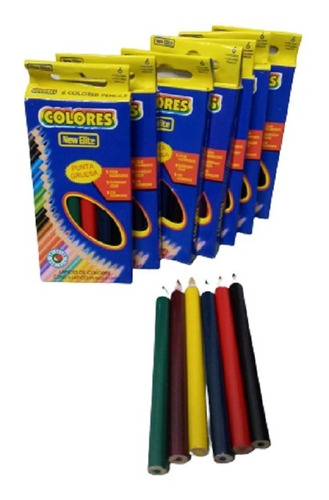 Pack De 20 Cajas Lapices Colores 6 Unidades / Runn