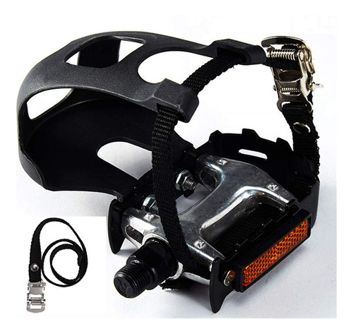Ybeki Pedales De Bicicleta Con Clip Para Los Dedos Y Correas