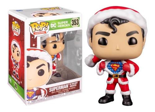 Funko Pop Superman Saco Navidad 353 - Dc Comics