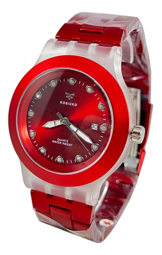 Reloj Kosiuko Mujer Full Blooded Aluminio Rojo Red 803b-010