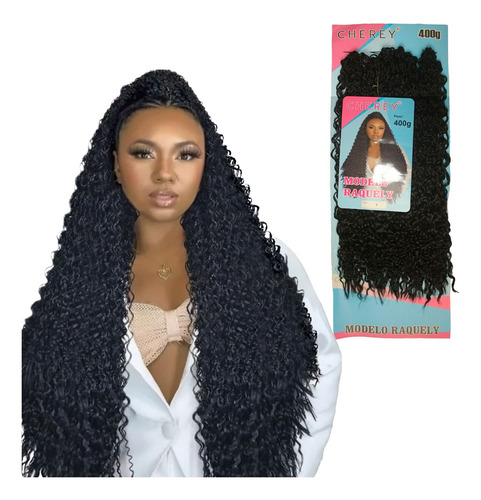Cabelo Sintetico Raquely 400g Para Crochet Braid Cor 1