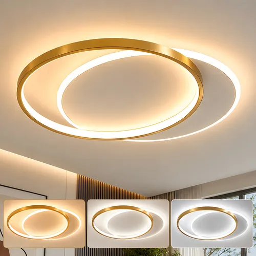 Luminária Teto Quarto Led Quadrado 3 Cores Bivolt Sobrepor