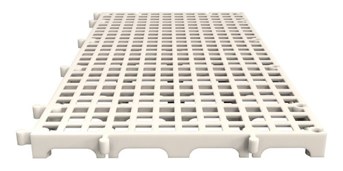 Deck De Plástico Branco 50x25 Para Piscina Kit Com 4 Und