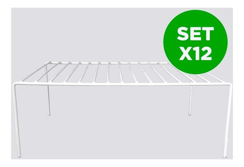 Set X 12 Estante Organizador D Alacena Blanco Reforzado 12c