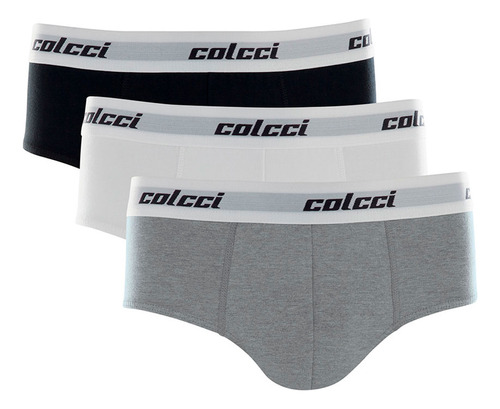 Kit Com 3 Cuecas Slip Algodão Cotton Orignal Colcci