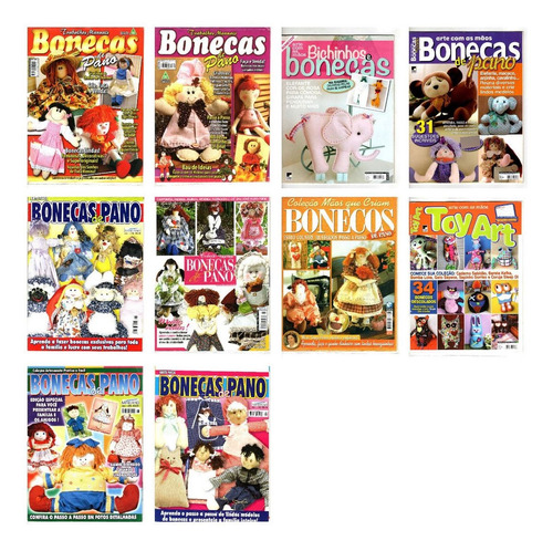 Kit 10 Revistas Bonecas De Pano Toy Art Variadas Lote 2
