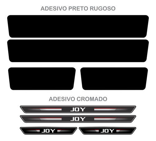 Kit Adesivo Protetor Soleira Chevrolet Onix Joy Rugoso Sol10
