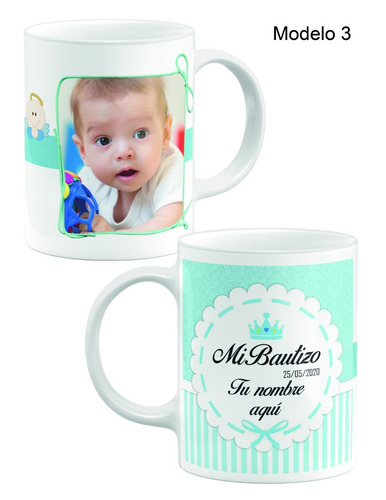 Imagen 4 de 4 de Taza Personalizada De Bautizo | Recuerdos De Bautizo