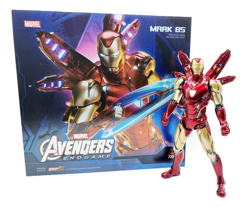 Iron-man Mark 85 C/ Luz Led Marvel Figura Coleccionable