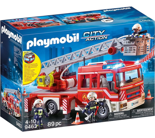 Playmobil City Action 9463 Camión De Bomberos Con Escalera