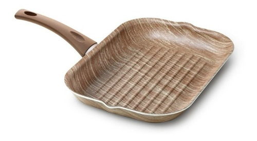 Arborea Sartén Tipo Parrilla Rect. De Aluminio De 24x34 Color Madera
