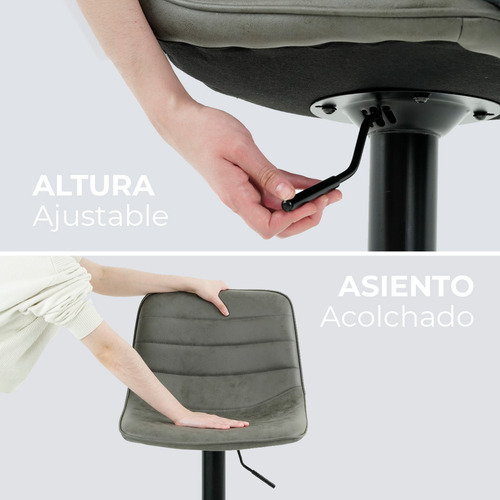 Banco Para Bar Y Barra De Cocina Giratoria Con Reposapies
