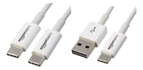 Cable Carga Usb Tipo C Usb-a 2.0 Macho 5.9 Ft Color Blanco