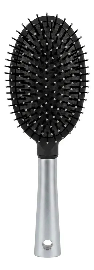 Diswald & Co Cepillo Desenredante Ovalado Neumatico Cod 372 Plateado