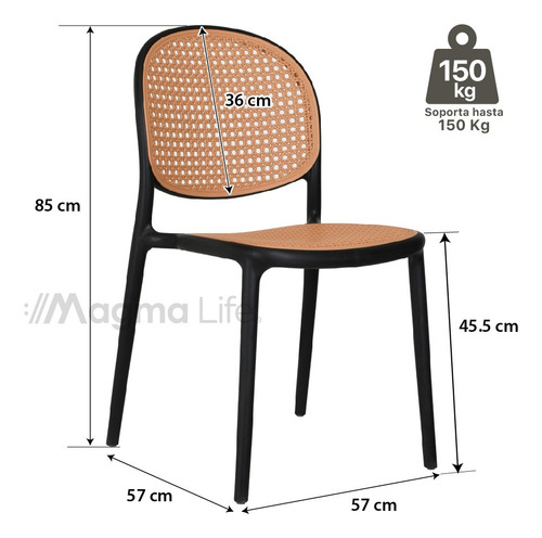 Set 4 Sillas Para Comedor Terraza Diseño Moderno Resistente