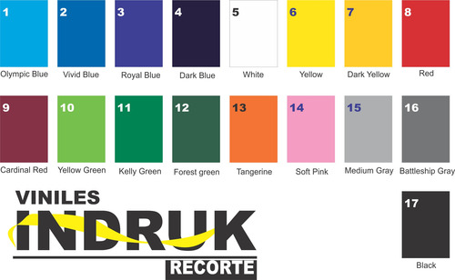 Vinil Adhesivo Autoadherible Colores .61 Ancho X 5 Metros