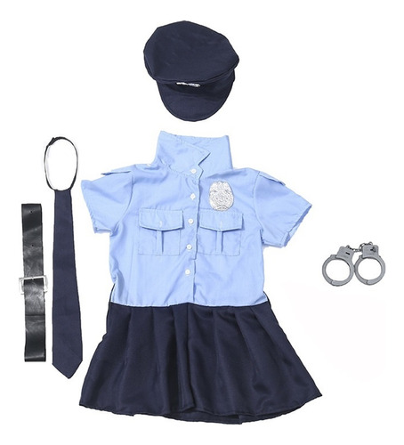 Conjunto De Disfraz De Policía Para Niñas, Regalo De Vestir