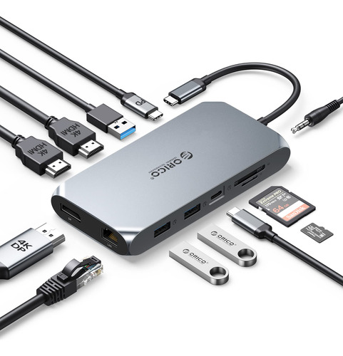 Estacion De Acoplamiento Usb C A Adaptador Hdmi Dual, Orico