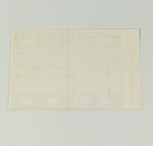 Entrada Mundial 1978 Amistoso Argentina / Inglataterra 1977 (Usado)