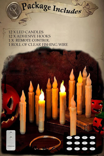 12 Velas Flotantes De Harry Potter Con Control Remoto, Funci