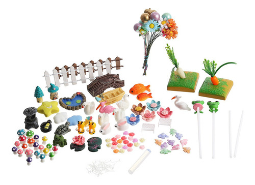 117pcs Accesorios De Jardín De Hadas Miniatura Kit De Adorno