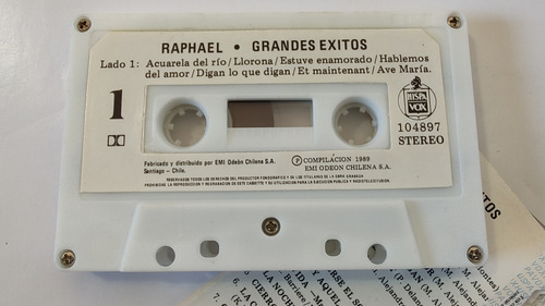Cassette De Raphael Grandes Éxitos (#2556 (Usado)