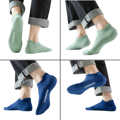 Calcetines Deportivos Algodón Unisex Con Lengüeta 10 Pares