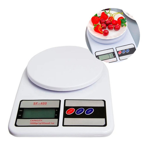 Balança Digital De Precisão Cozinha 10kg Nutrição Capacidade máxima 5 kg Cor Branca